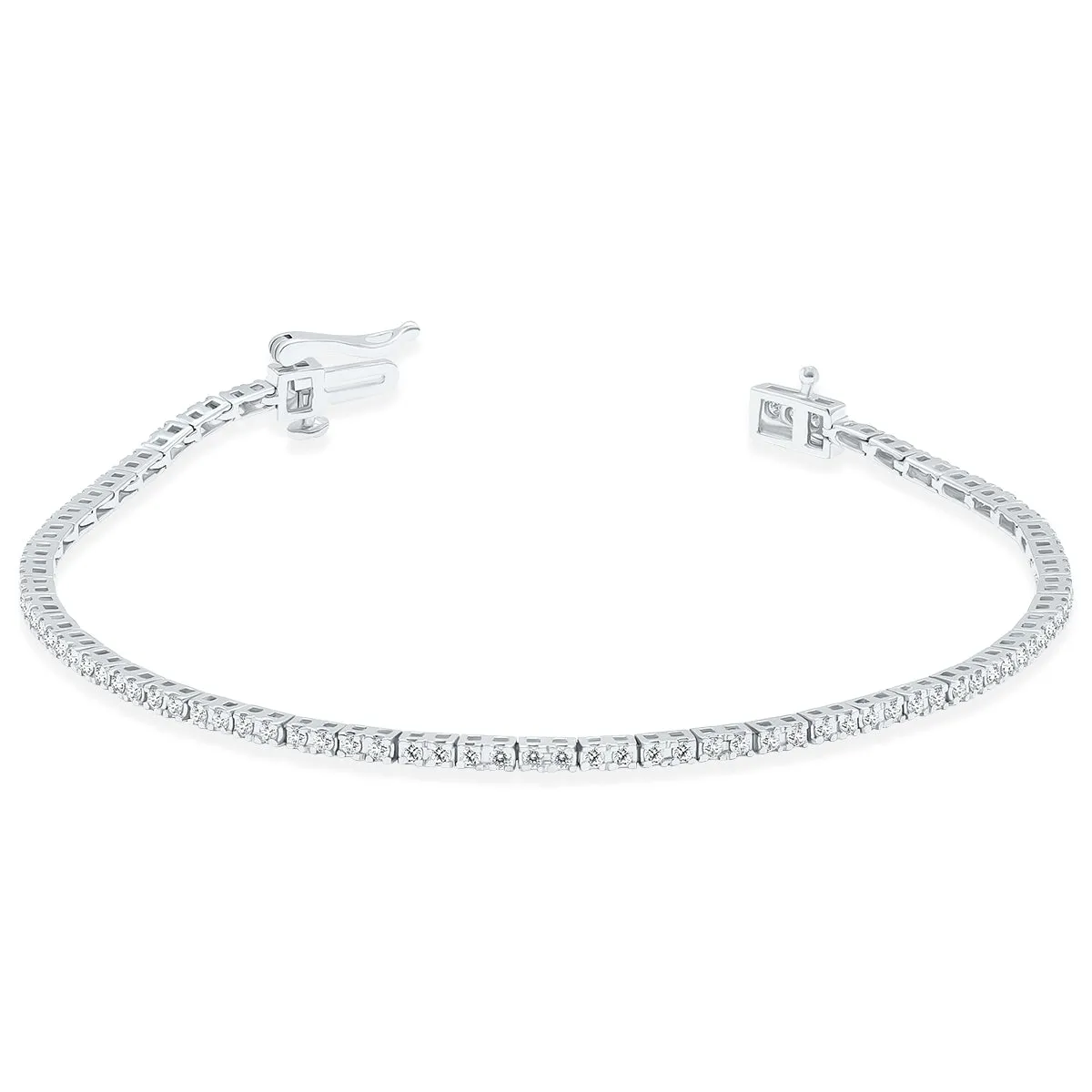 1 Carat Tw Diamond Tennis Bracelet In 14K White Gold