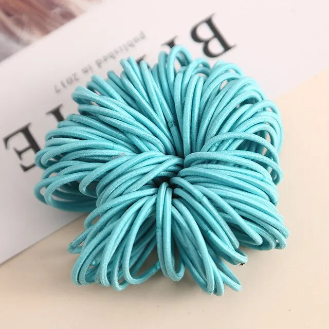 100Pcs/Lot Rubber Hair Band