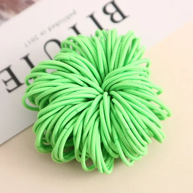 100Pcs/Lot Rubber Hair Band