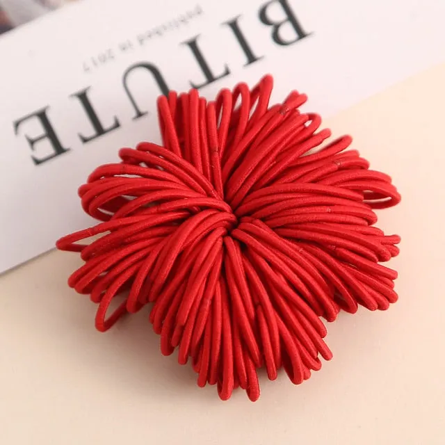 100Pcs/Lot Rubber Hair Band