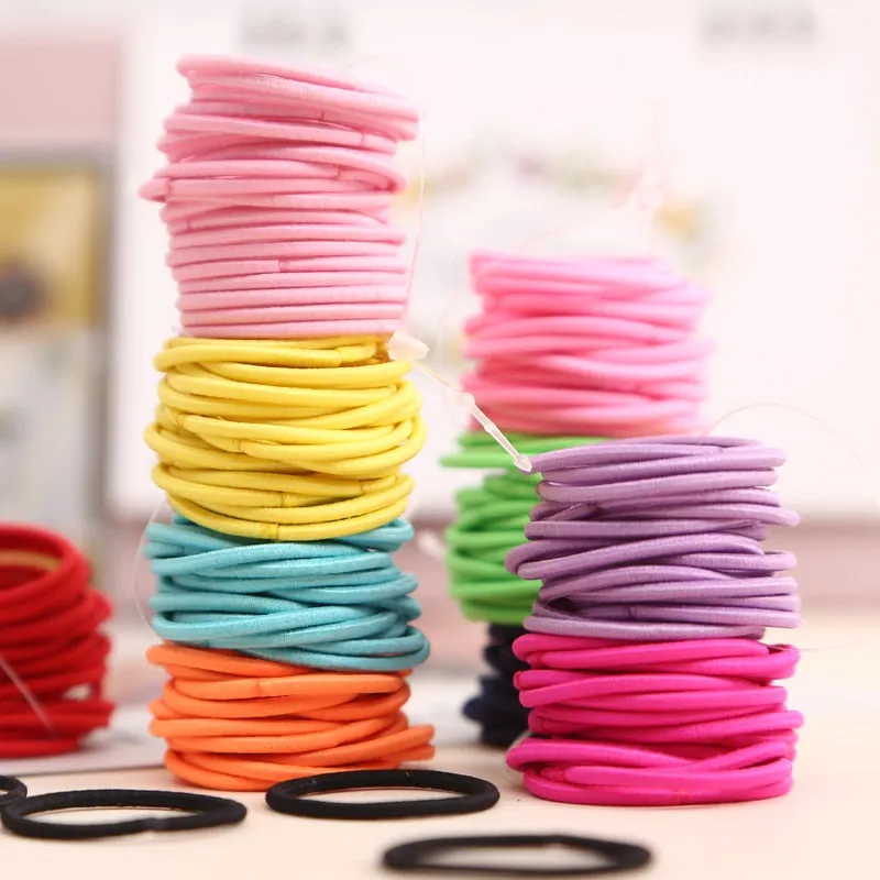 100Pcs/Lot Rubber Hair Band