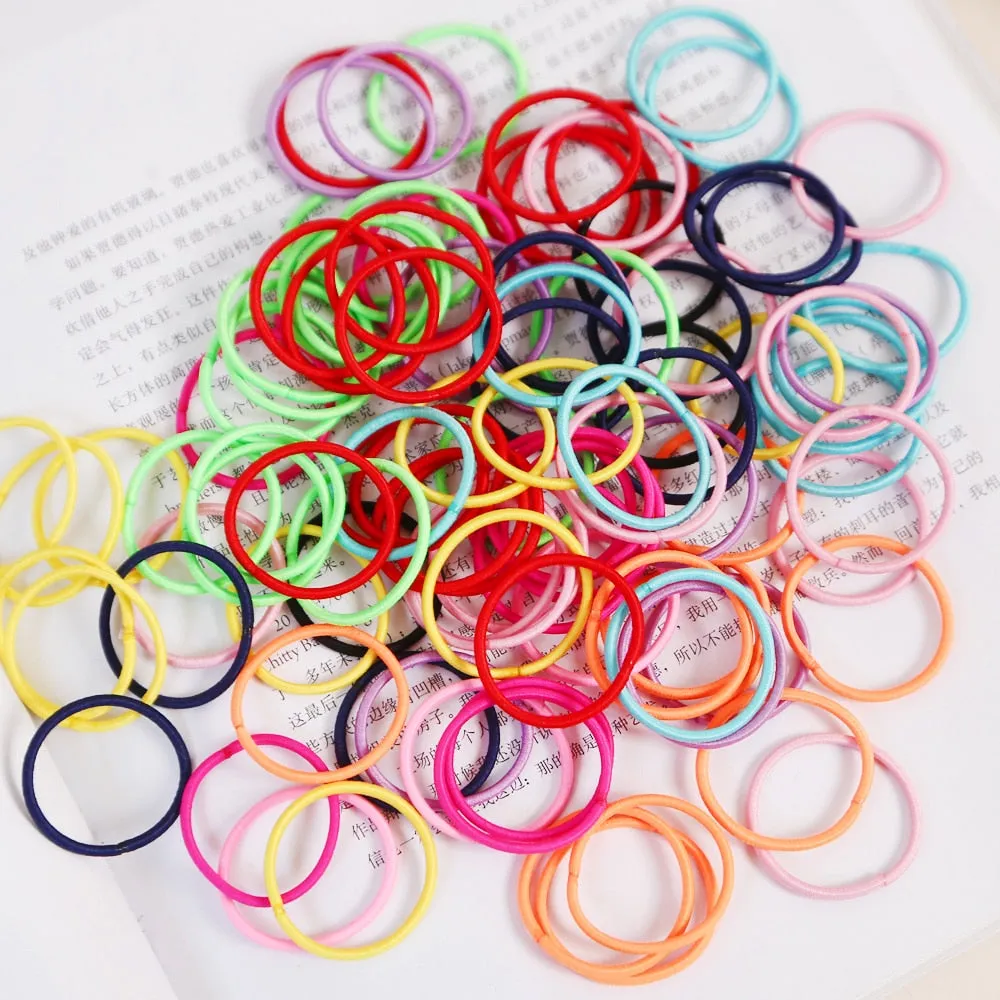 100Pcs/Lot Rubber Hair Band