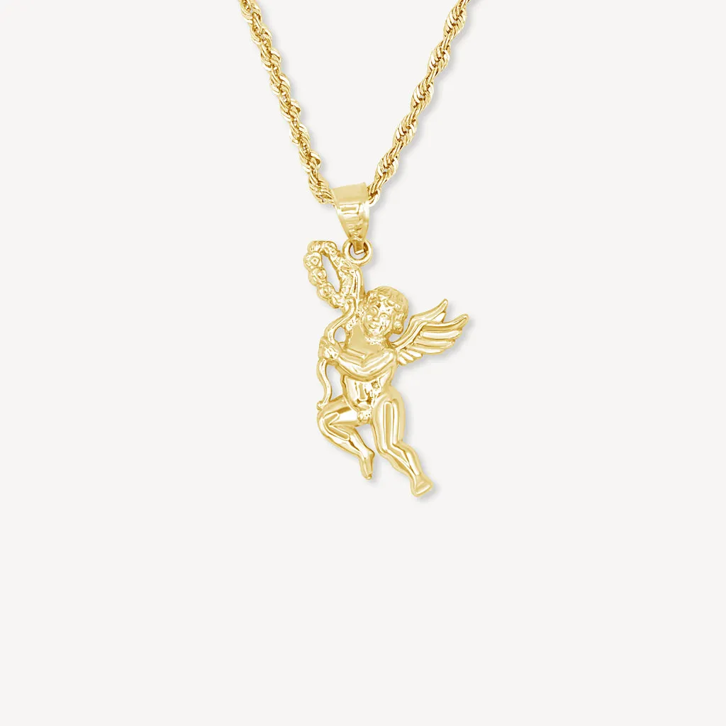 10K Gold Angel Pendant