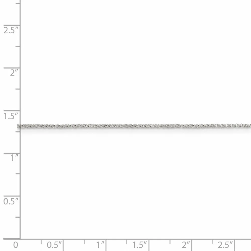 1.1mm Sterling Silver Solid Rolo Chain Necklace