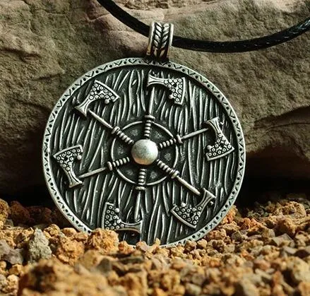 1pcs Thunder shield of Perun Slavic Axes gothic retro Pagan Pendant men Amulet  Necklace axe Norse handmade Jewelry