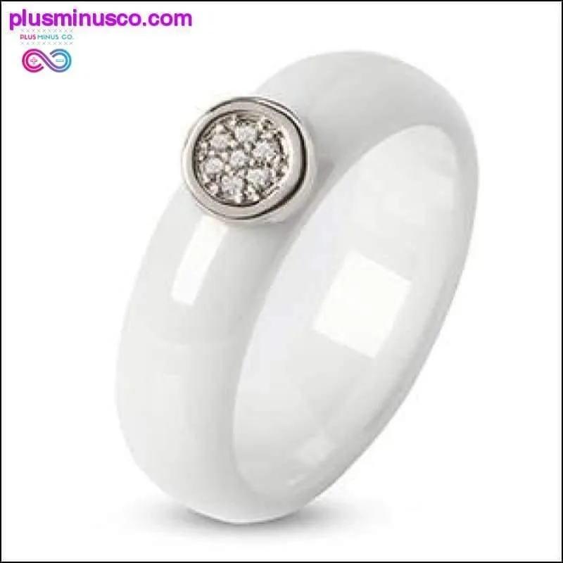 2020 Ring Ceramics 8mm Fashion Exquisite Rhinestone Ceramic