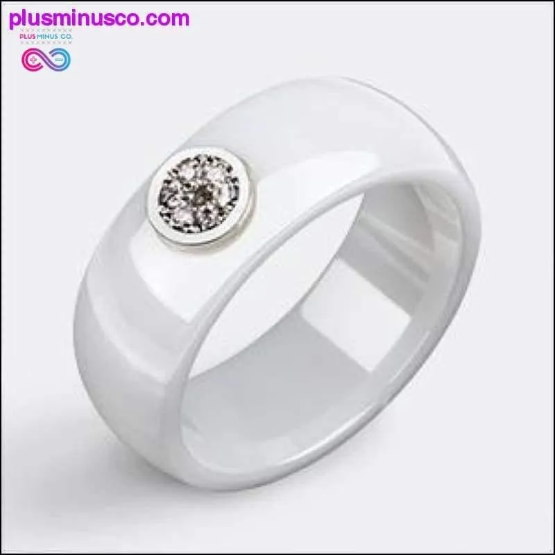 2020 Ring Ceramics 8mm Fashion Exquisite Rhinestone Ceramic