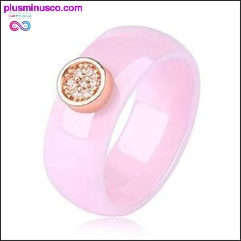 2020 Ring Ceramics 8mm Fashion Exquisite Rhinestone Ceramic