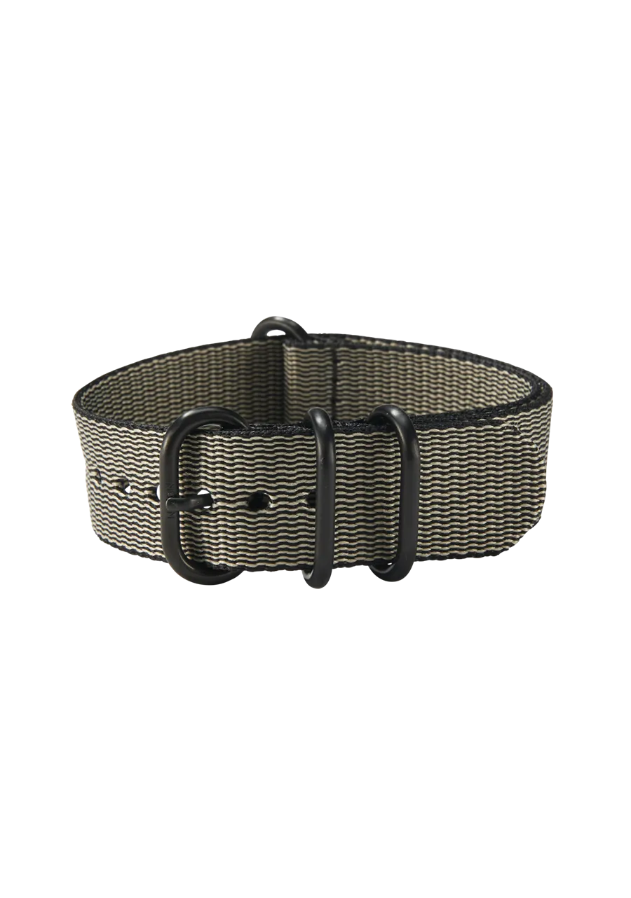 20mm Nylon #TIDE NATO Band - Khaki / Black