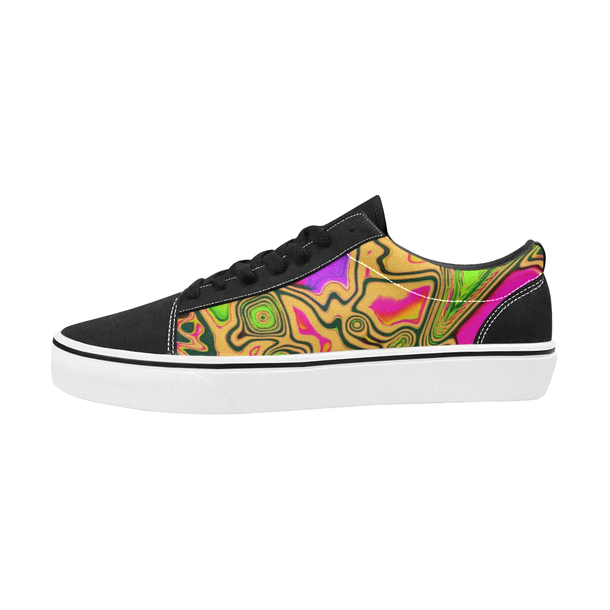 90s Colorsplash Men's Low Top Skateboarding Shoes