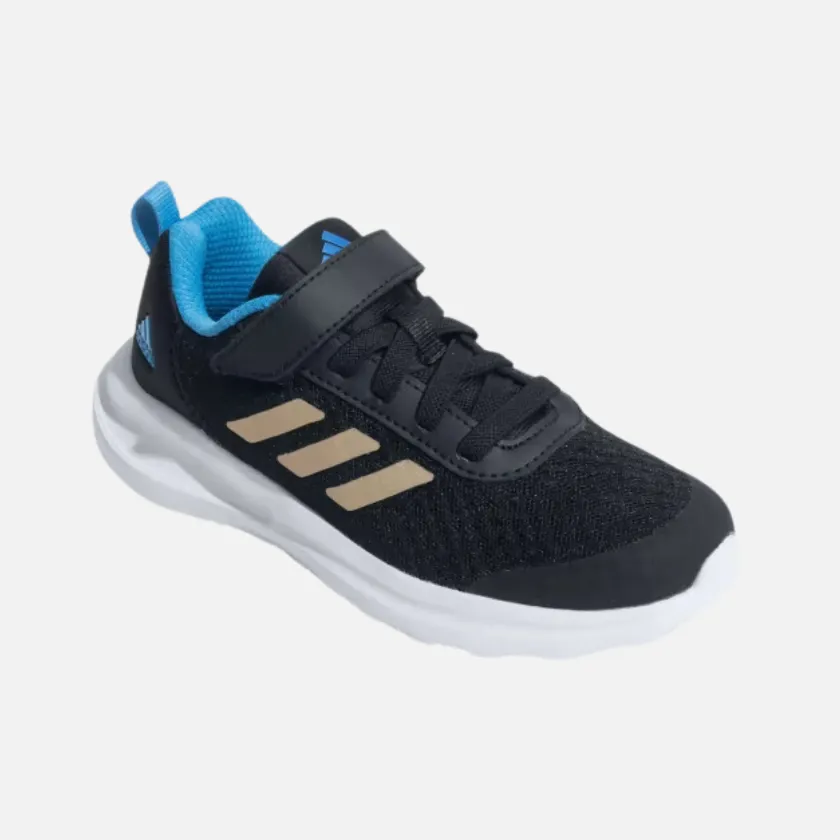 Adidas Brago 1.0 Kids Unisex Training Shoes (4-16Year) -Core Black/Wonder Gold Met/Pulse Blue