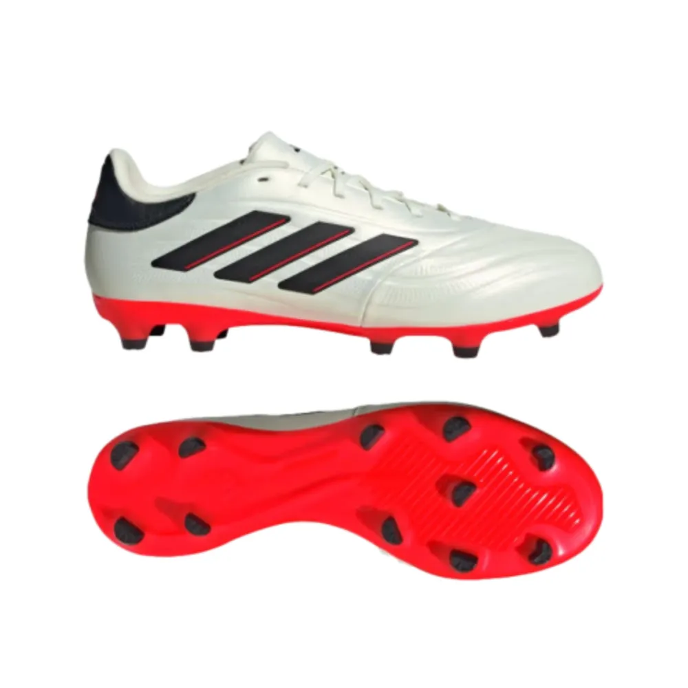 Adidas Men's Copa Pure 2 League Football Shoe (Ivory/Core Black/Solar Red)