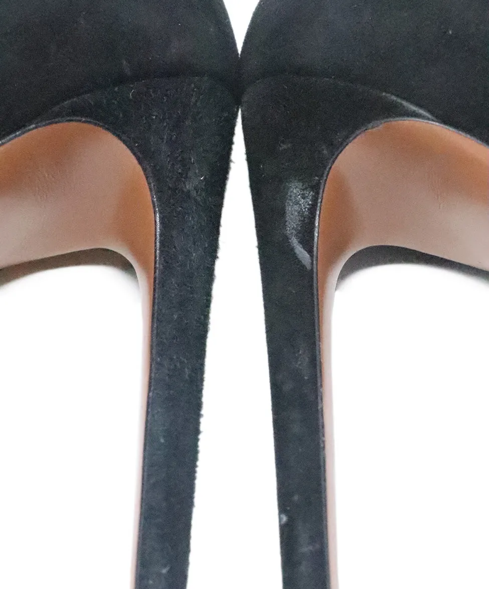 Alaia Black Suede Heels sz 7