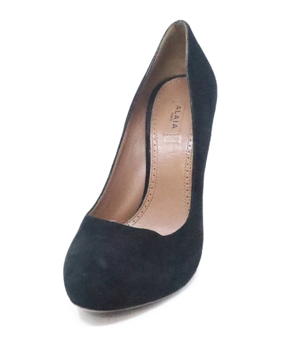 Alaia Black Suede Heels sz 7