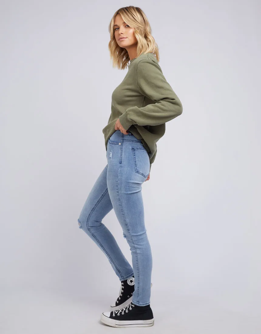 All About Eve AAE Washed Crew Khaki