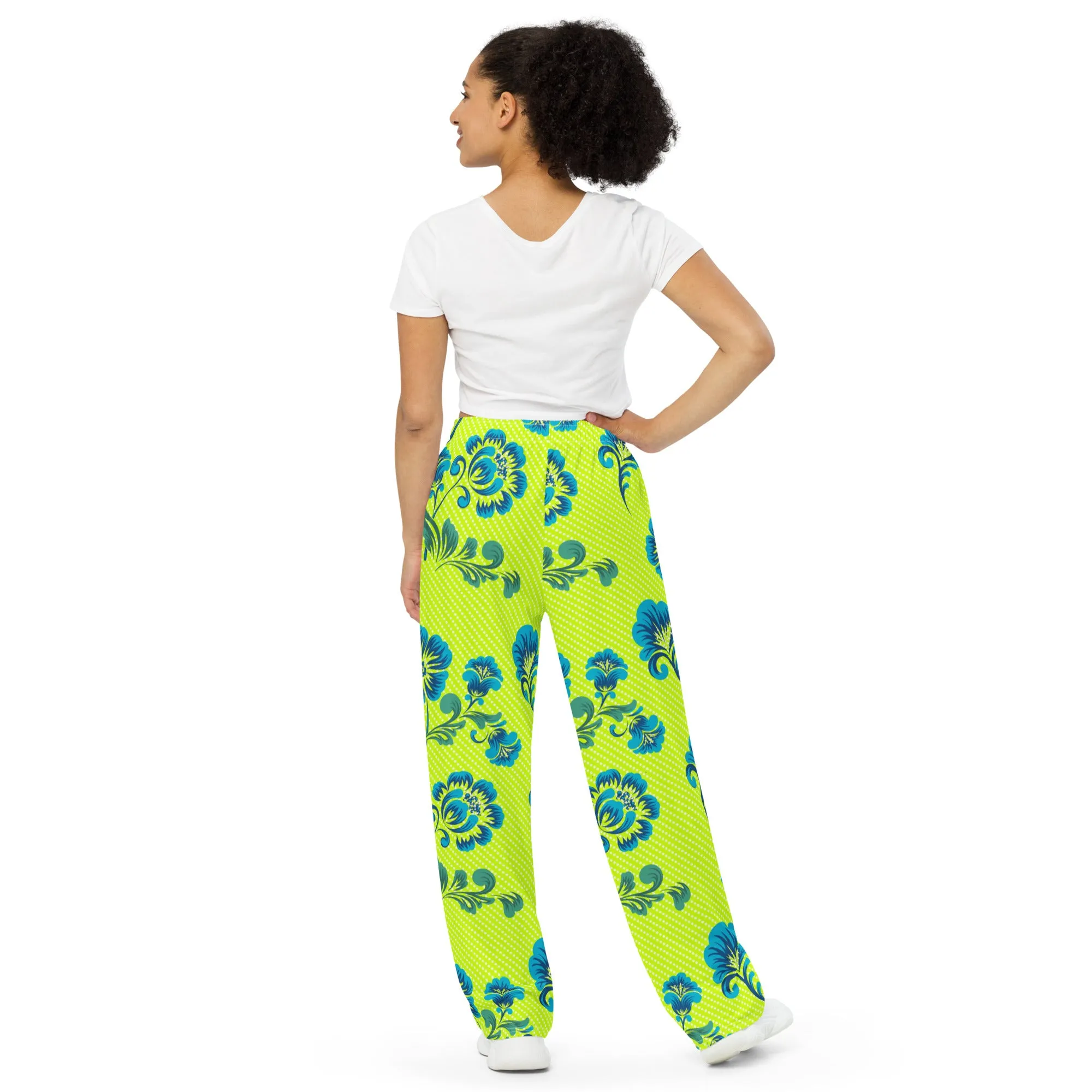 All-over print unisex wide-leg pants