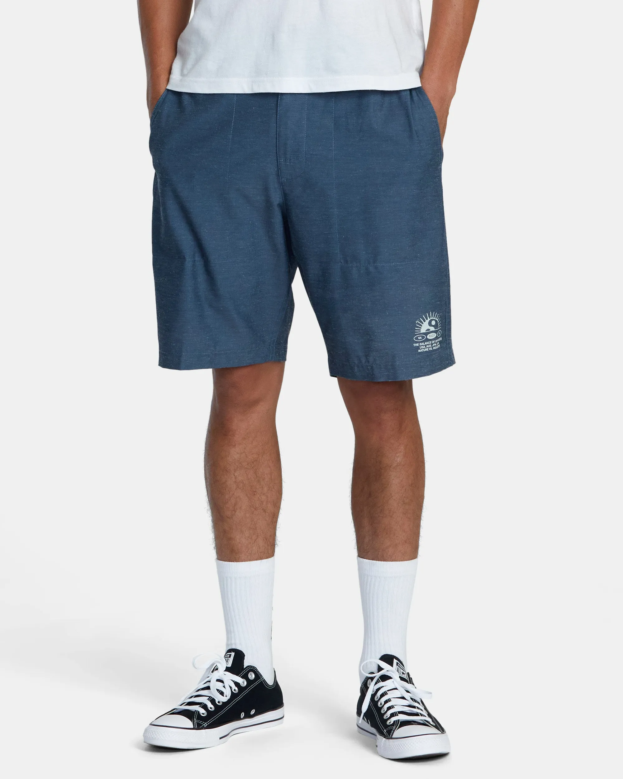 All Time Hemp Hybrid 19" Shorts - Petrol Blue