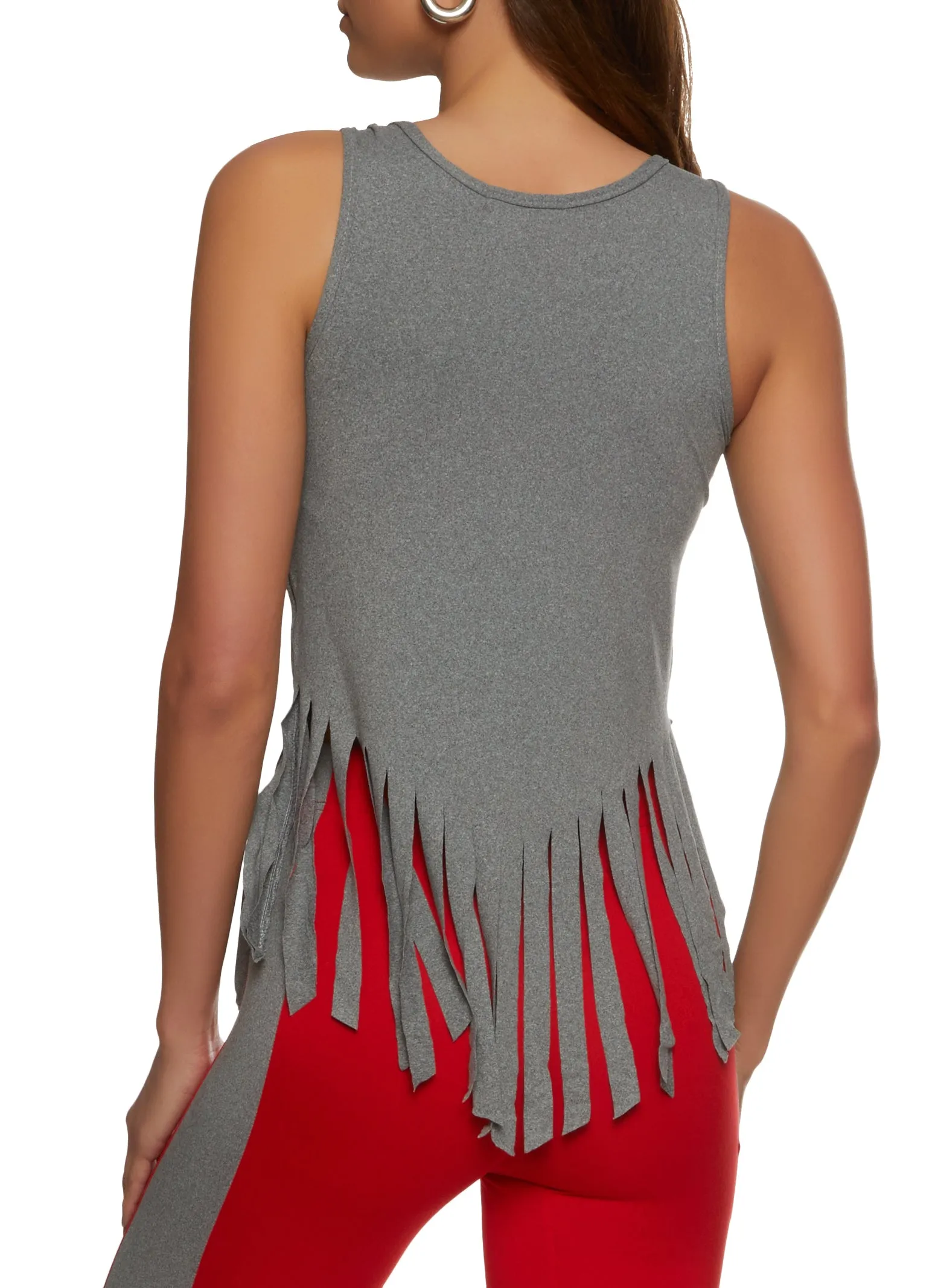 Always Love Est 2001 Fringed Tank Top