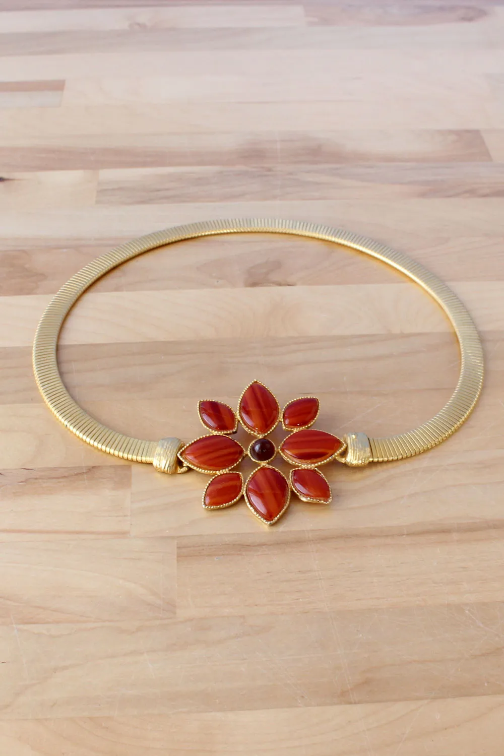 Amber Fleur Metal Belt