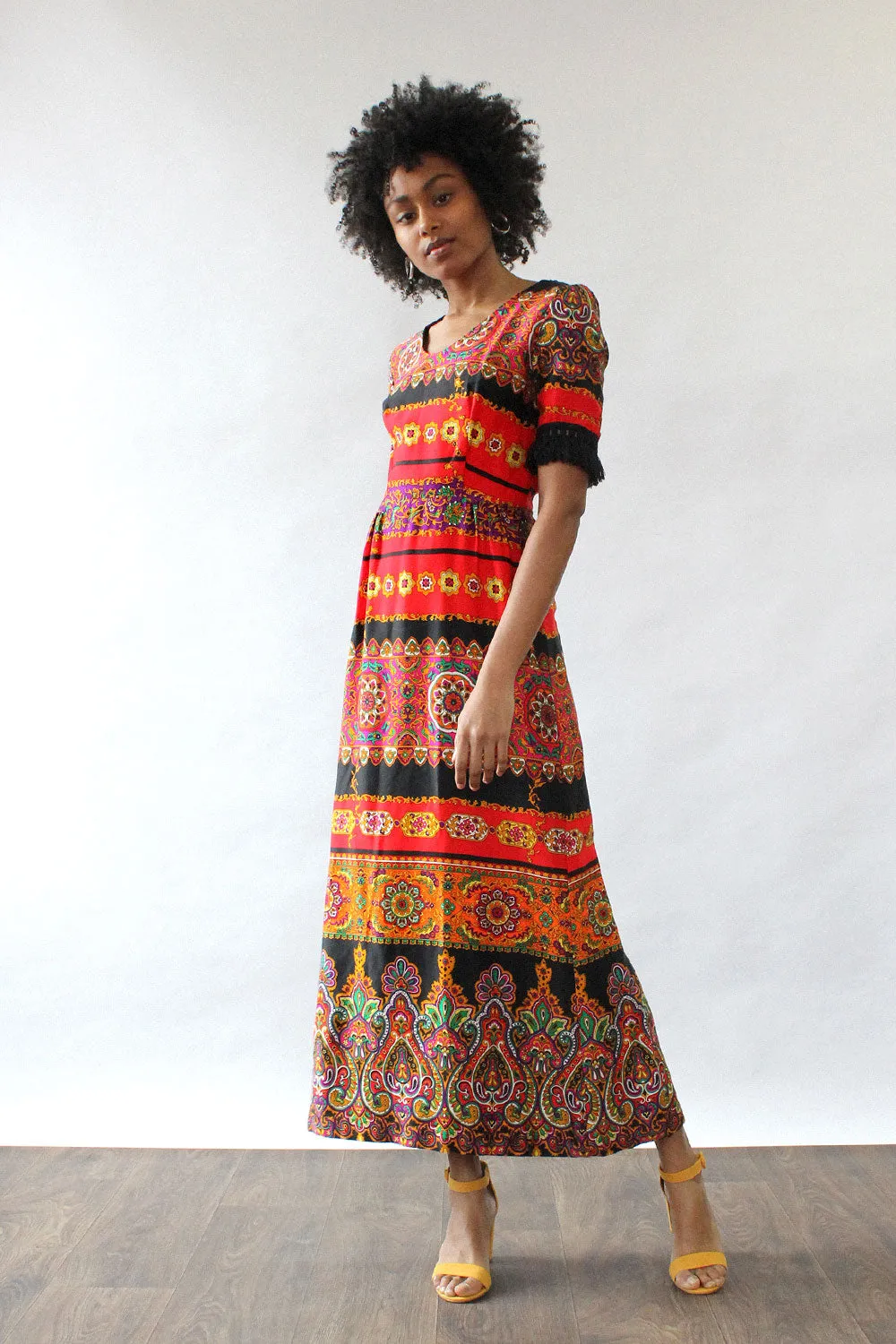 Anastasia Fringe Maxi Dress S