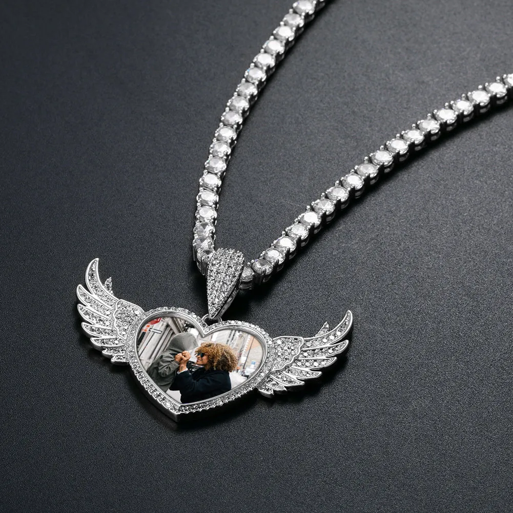 Angel Wing Heart Necklace