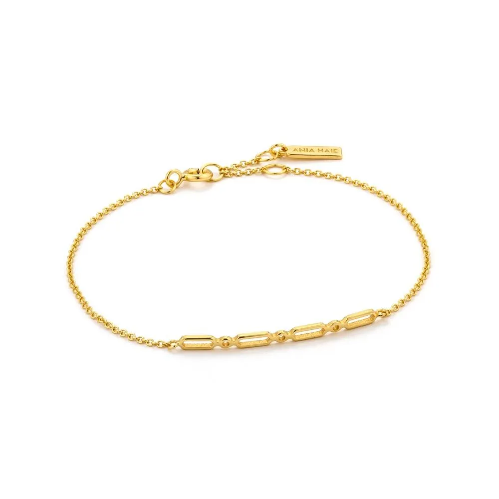 Ania Haie Modern Solid Bar Bracelet - Gold