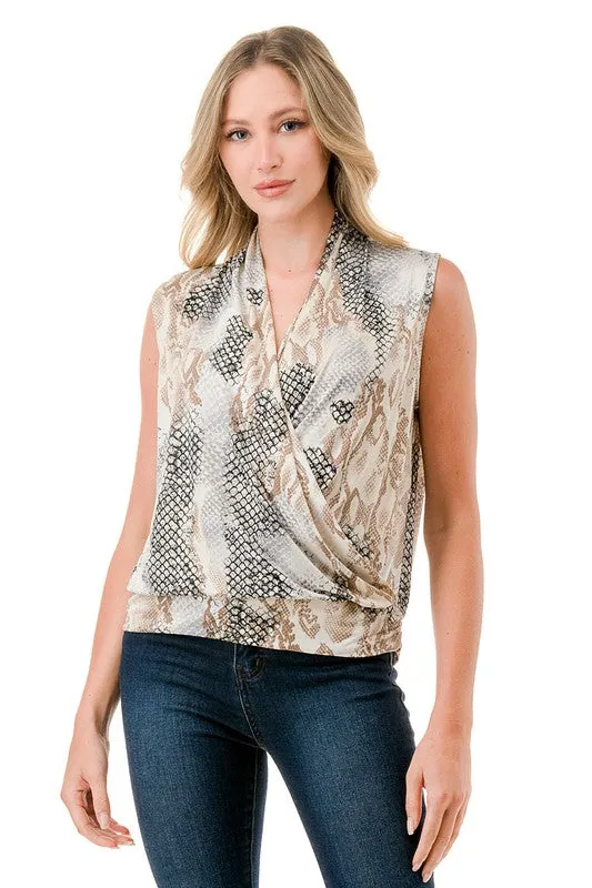 Ariella Banded Crossover Top