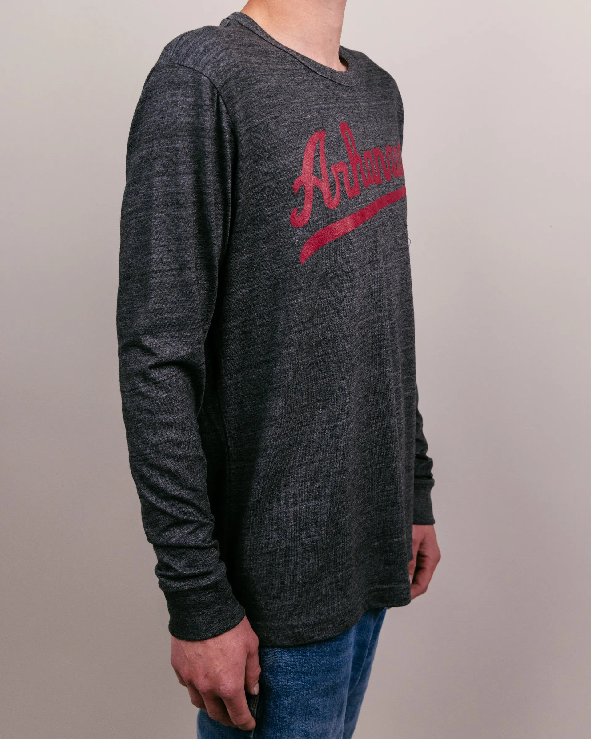 Arkansas Script Black Long Sleeve T-Shirt