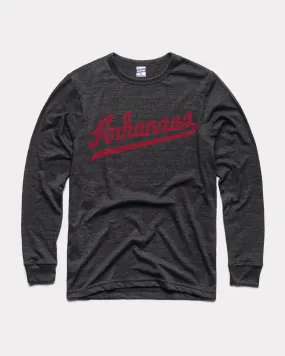 Arkansas Script Black Long Sleeve T-Shirt