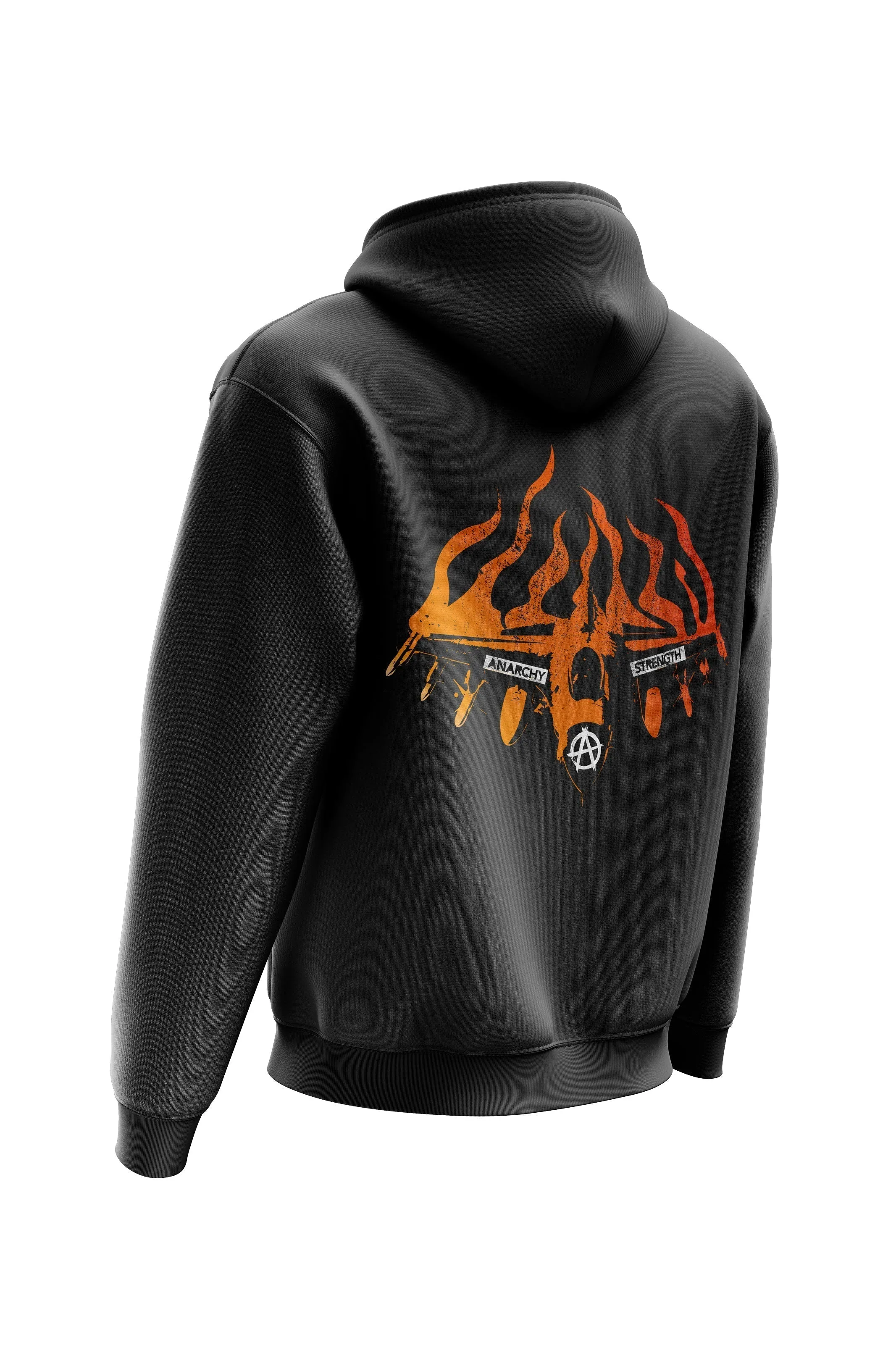 AS 'BURNING FLYBOY' HOODIE   TEE COMBO - BLACK