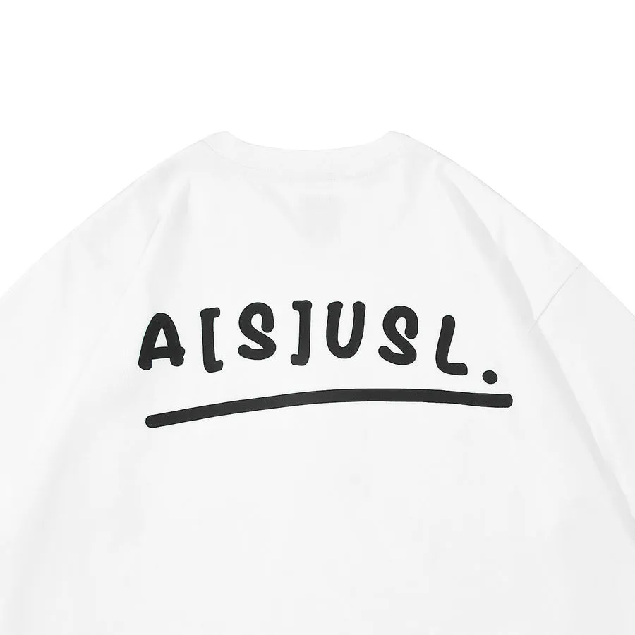 A[S]USL KIDS ASUSL HAND WRITE LOGO TEE-WHITE