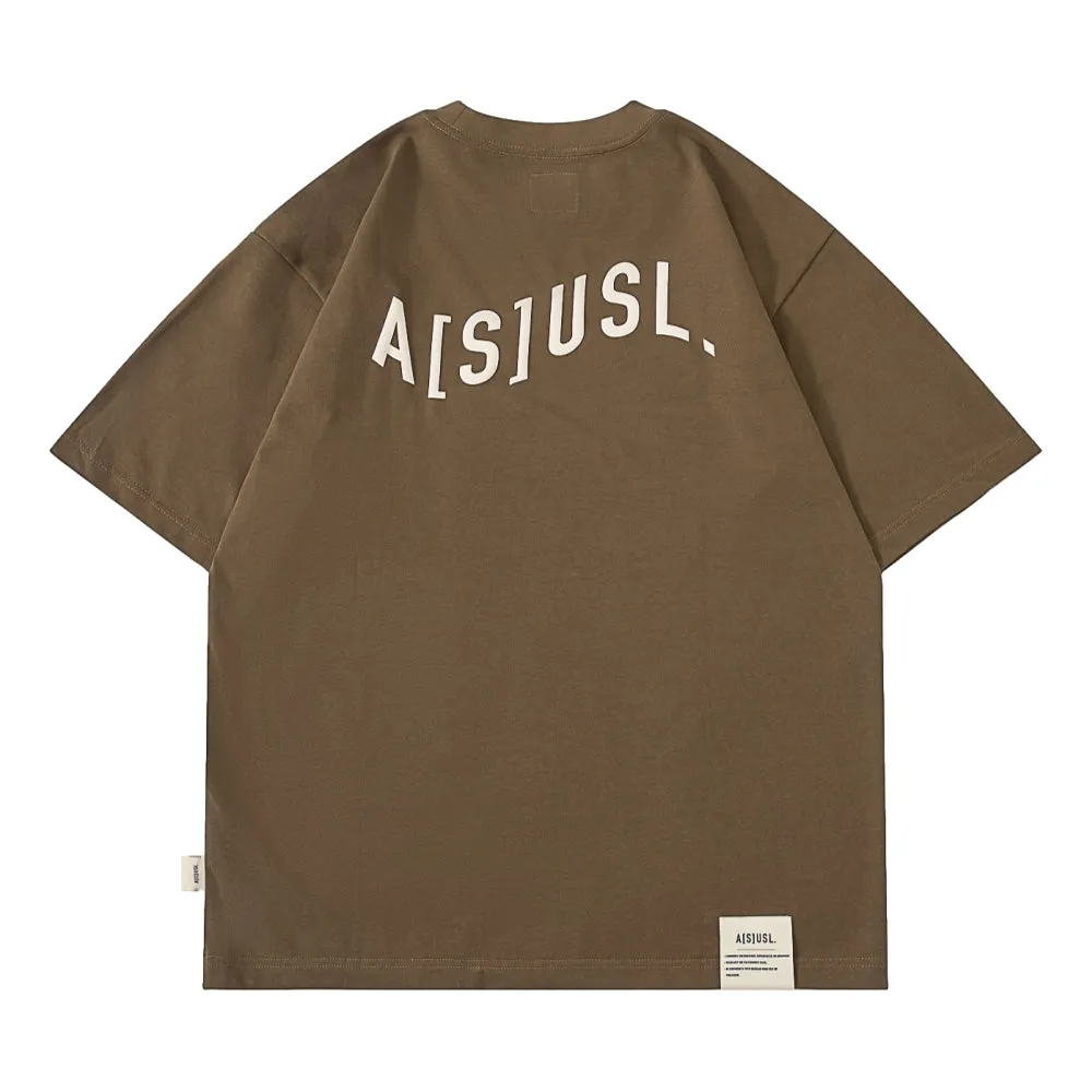 A[S]USL KID'S ASUSL WAVE LOGO TEE-BROWN