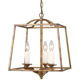 ATHENA 3 LIGHT PENDANT, GRECIAN GOLD