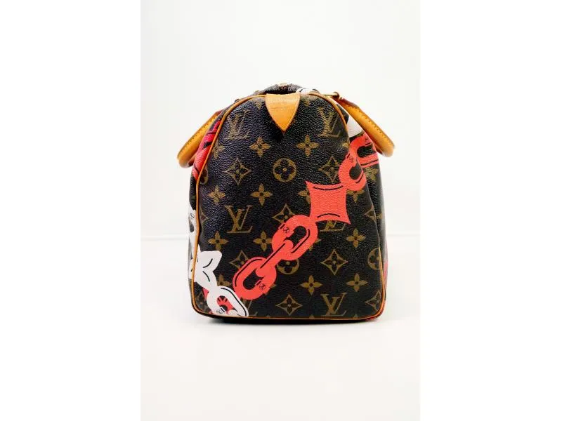 Authentic Pre-owned Louis Vuitton Limited Monogram Bay Speedy 30 Rose Ballerine Poppy M41989 220053