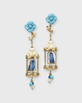 Aviary Classic Earrings in Turquoise/White/Lapis