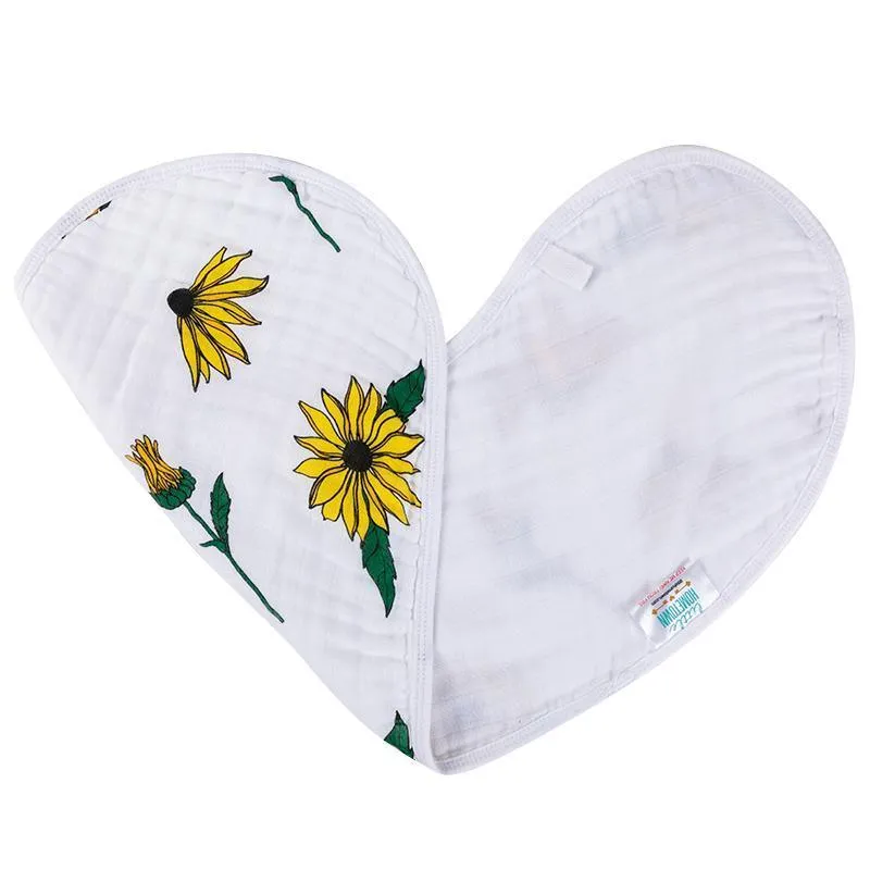 Baby Burp Cloth & Bib Combo:  Black-Eyed Susan