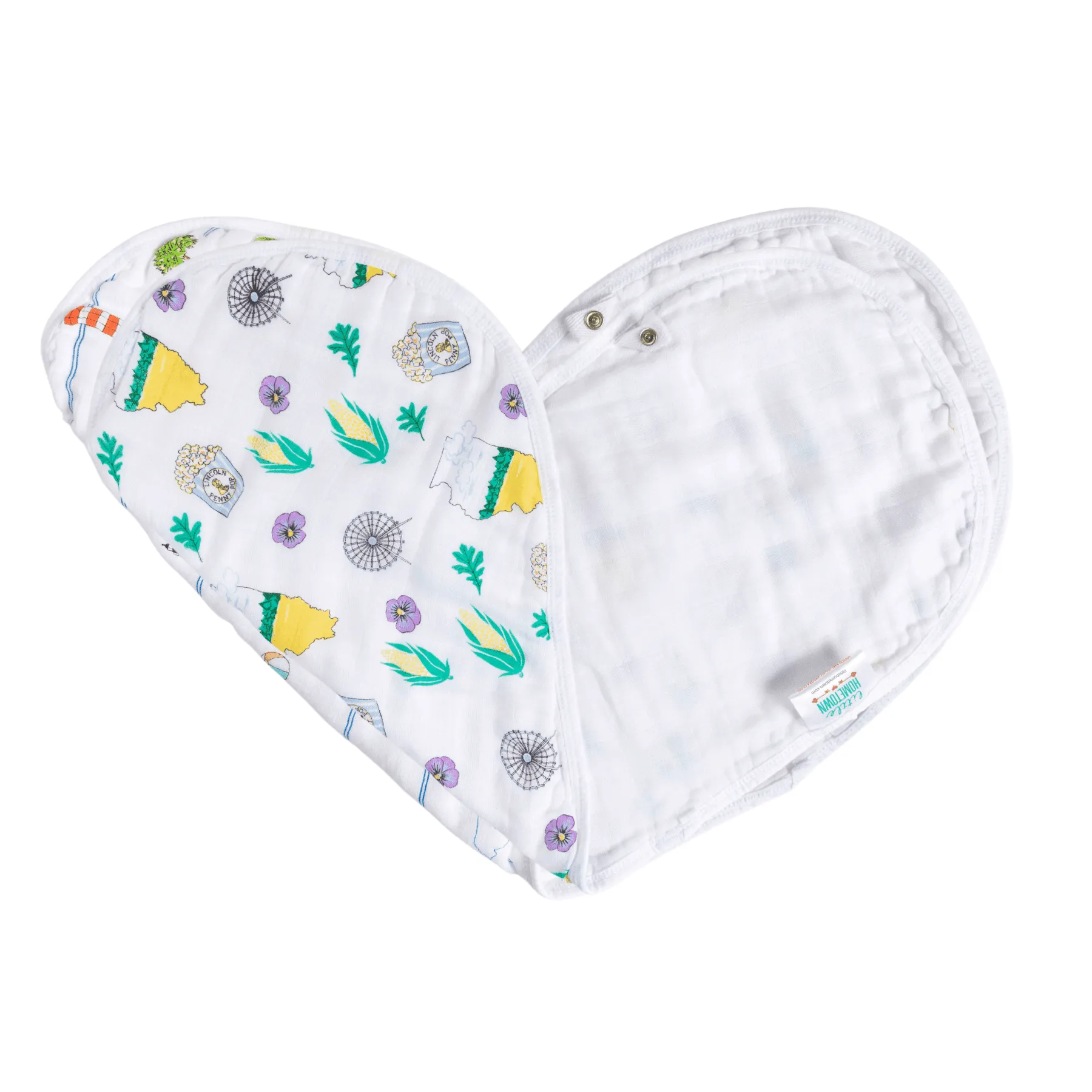 Baby Burp Cloth & Bib Combo: Illinois