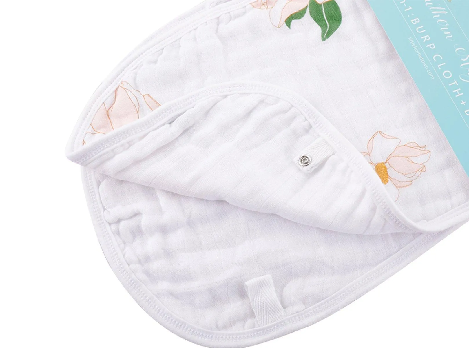 Baby Burp Cloth & Bib Combo: Southern Magnolia