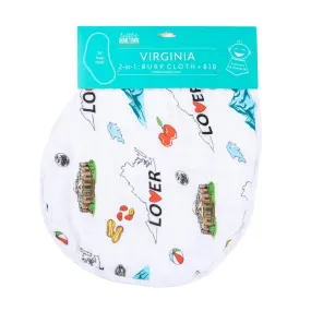 Baby Burp Cloth and Wraparound Bib (Virginia Baby)