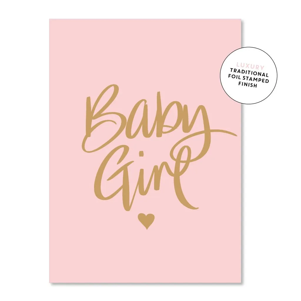 Baby Girl Script Card