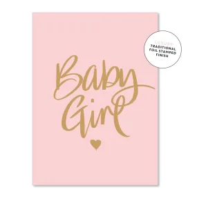 Baby Girl Script Card