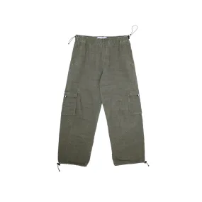 Baggy Slant Cargo Pants (Washed Olive)