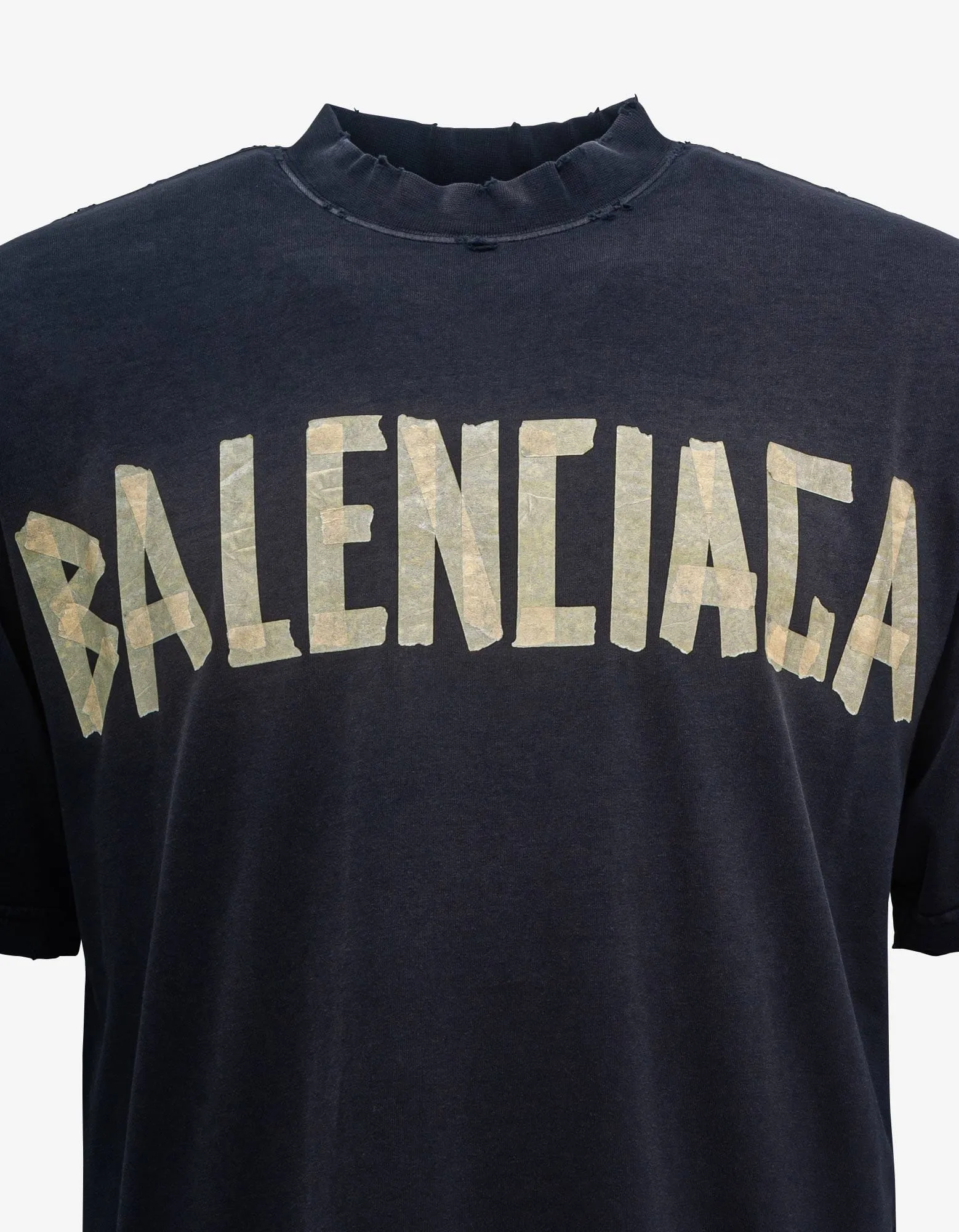 Balenciaga Black Tape Type Logo T-Shirt