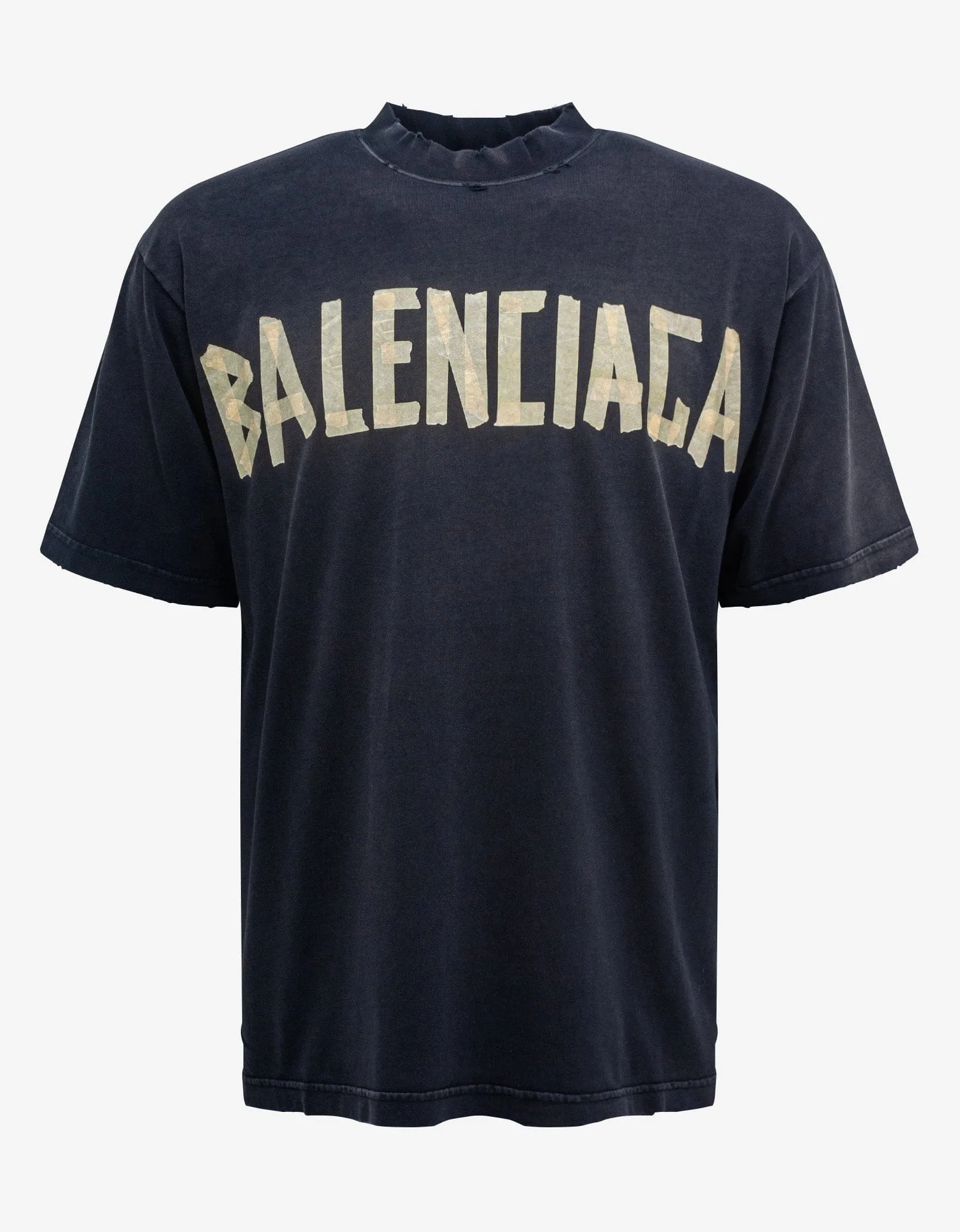 Balenciaga Black Tape Type Logo T-Shirt