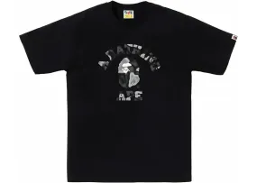 Bape Liquid Camo College Tee 'Black Black'