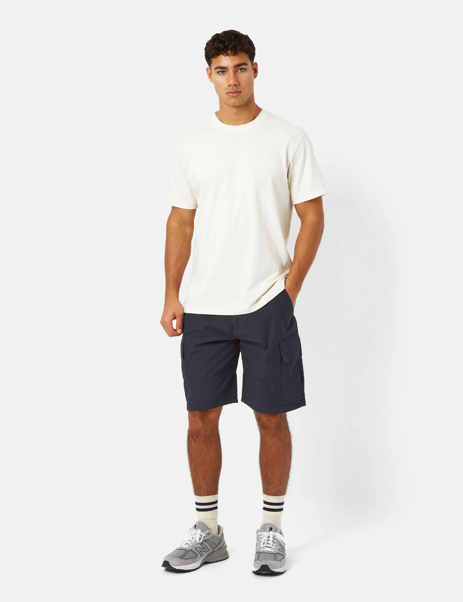 Barbour Essential Ripstop Cargo Shorts - Navy Blue