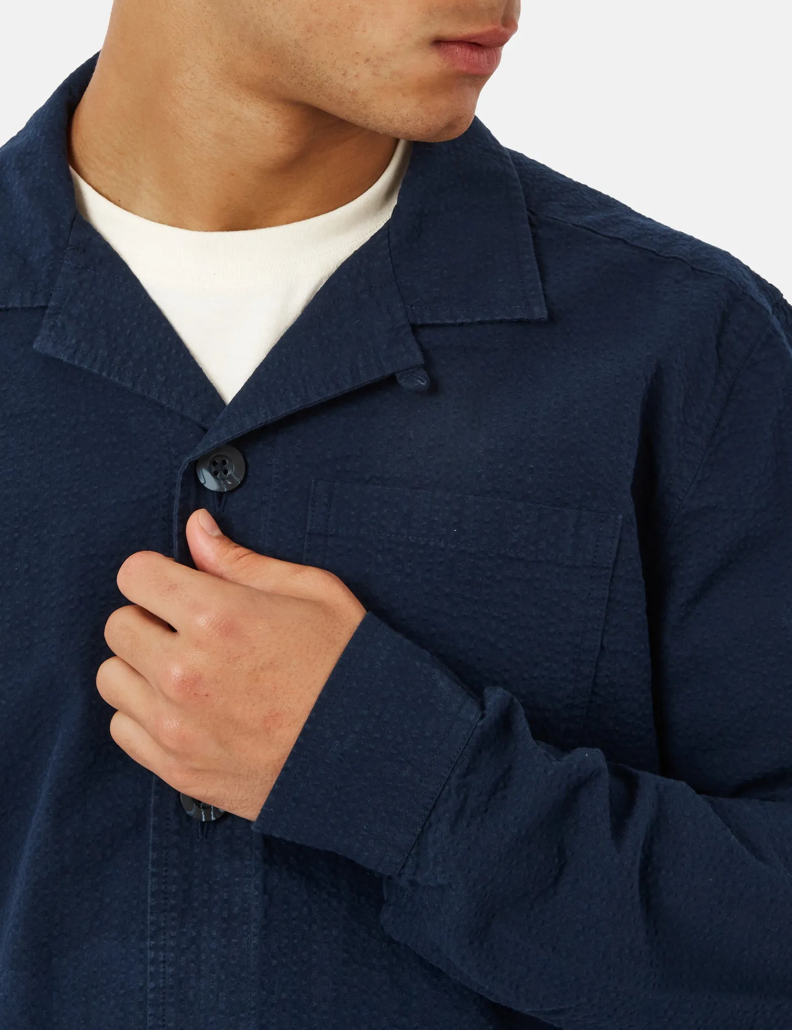 Barbour Tenby Overshirt - Navy Blue