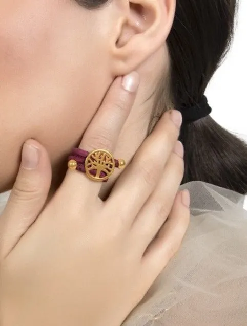 Barkha Singh Spotted with FOReT Tree of Life Cork 18K Gold plated Ring