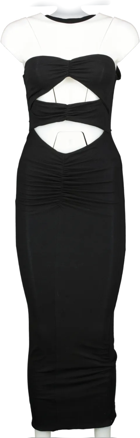 bayse Black Parker Midi Dress UK XS