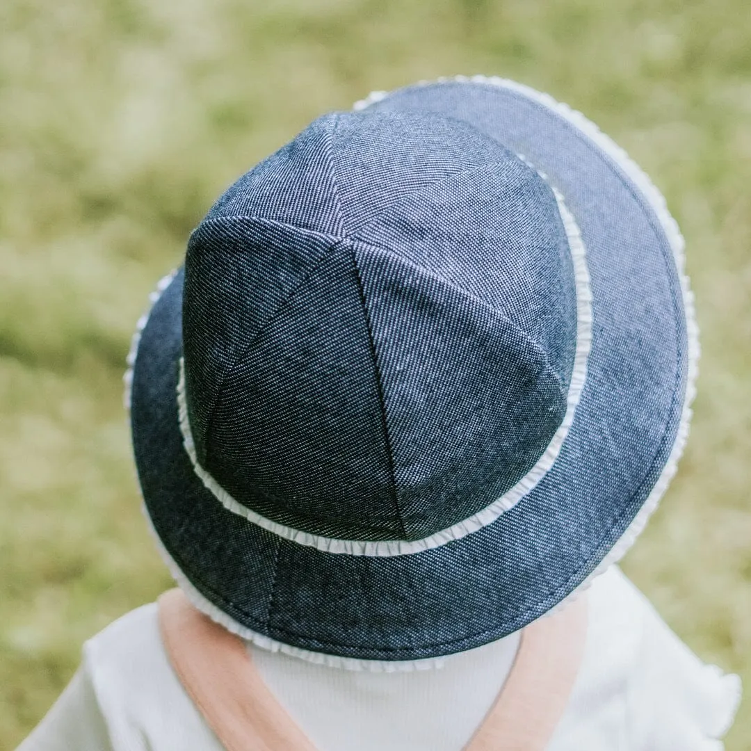 Bedhead - Baby Ruffle Trim Bucket Hat Denim